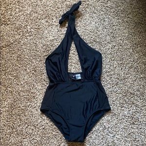 WINDSOR || plunging one-piece mesh swim suit